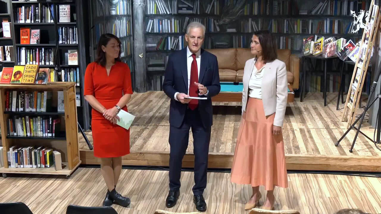 Tonje Brenna, Jonas Gahr Støre, Kari Nessa Nordtun.
